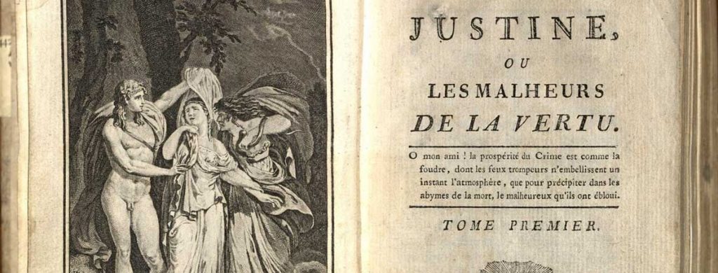 Illustration de "Justine ou les malheurs de la vertu" par le Marquis de Sade